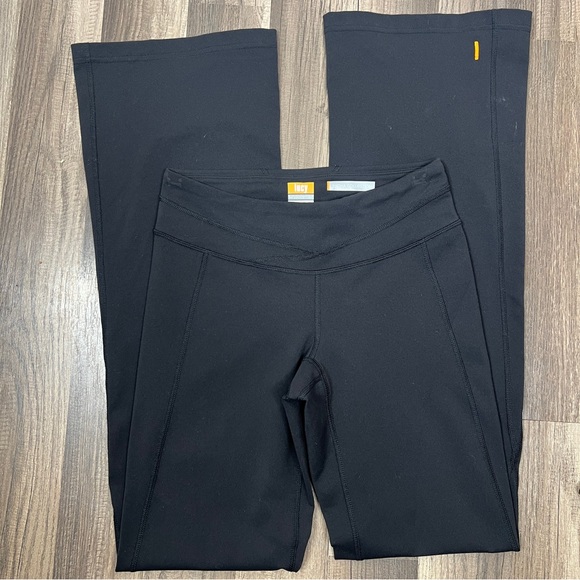 Lucy Hatha Collection Powermax Leggings Black Flare Wide Leg Pull-On Yoga Pants - Picture 1 of 17